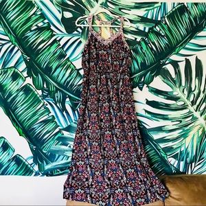 Black Floral Maxi Dress